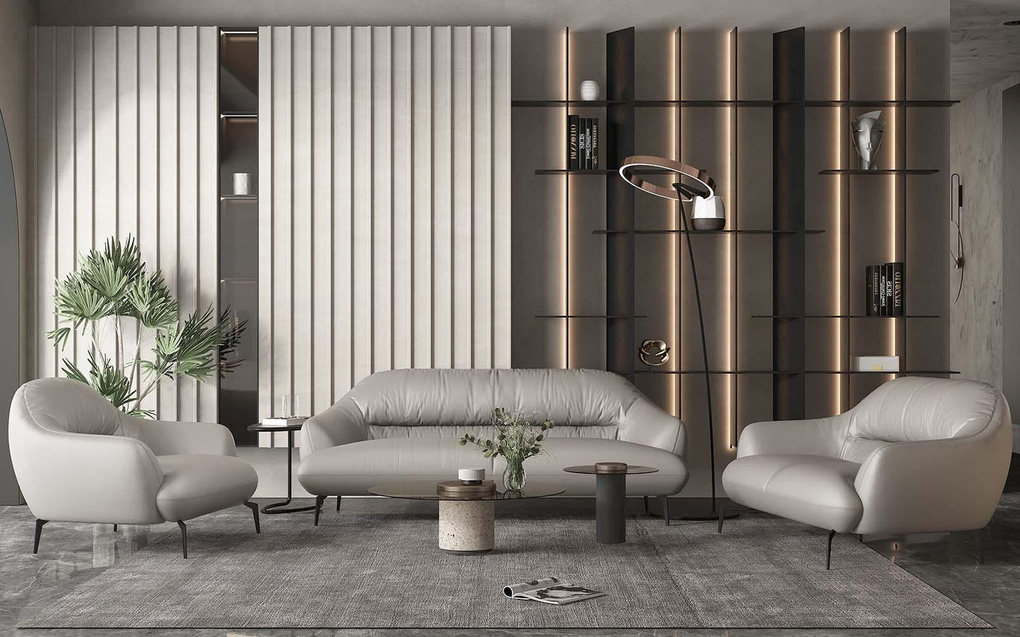 ACME Leonia Sofa, Taupe Leather FredCo