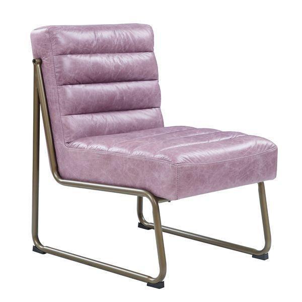 ACME Loria Accent Chair, Wisteria Top Grain Leather FredCo
