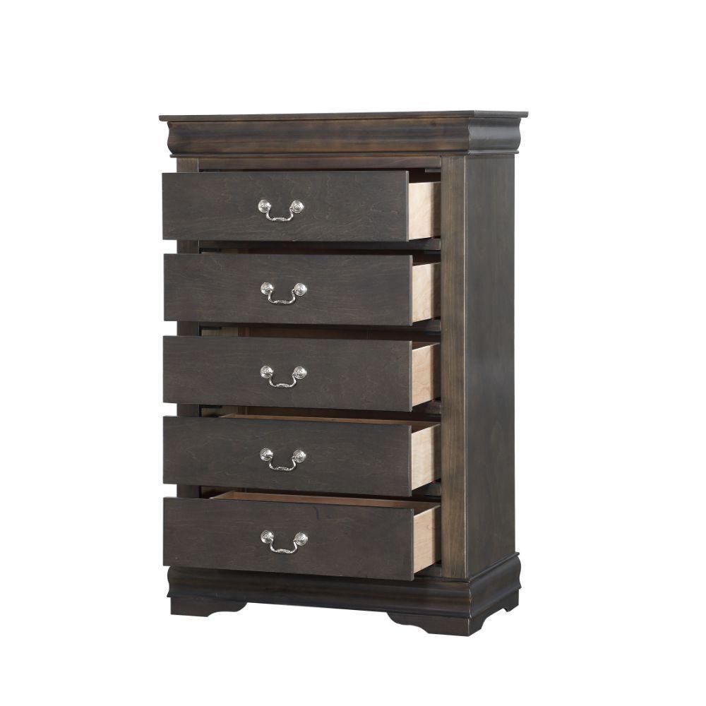 ACME Louis Philippe Chest, Dark Gray FredCo
