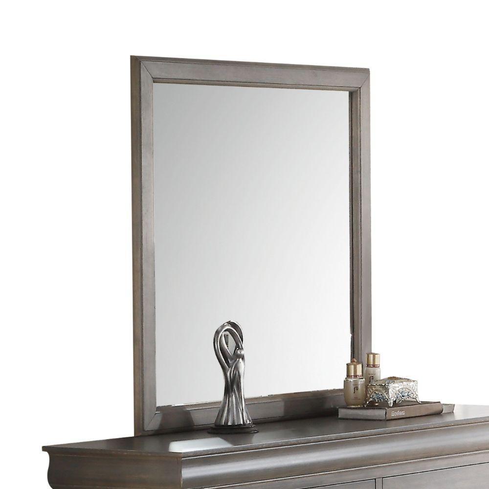 ACME Louis Philippe III Mirror, Antique Gray FredCo