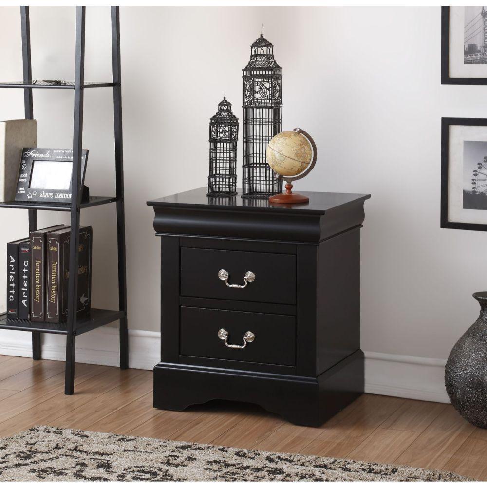 ACME Louis Philippe III Nightstand, Black FredCo