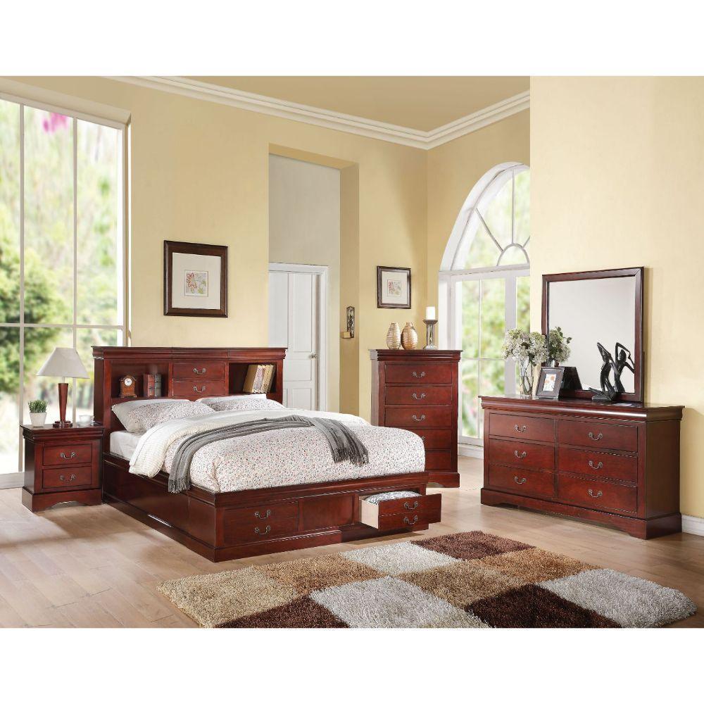 ACME Louis Philippe III Nightstand, Cherry FredCo