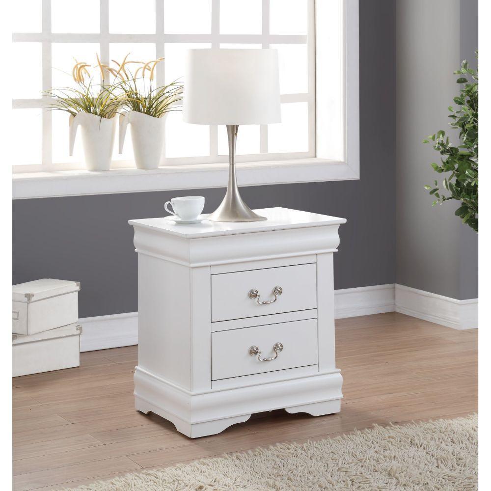 ACME Louis Philippe Nightstand, White FredCo
