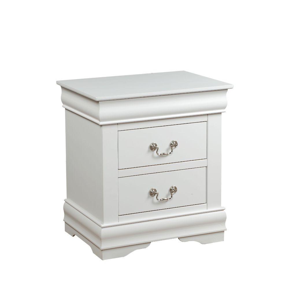 ACME Louis Philippe Nightstand, White FredCo