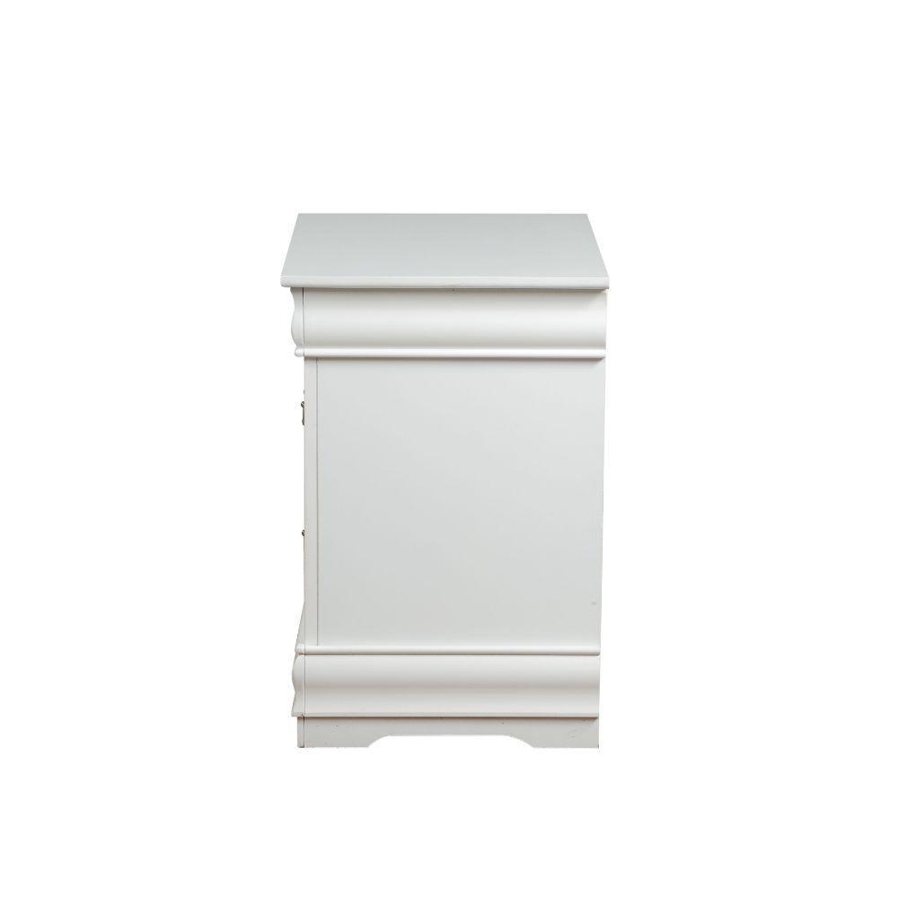 ACME Louis Philippe Nightstand, White FredCo