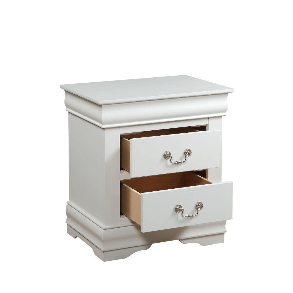ACME Louis Philippe Nightstand, White FredCo