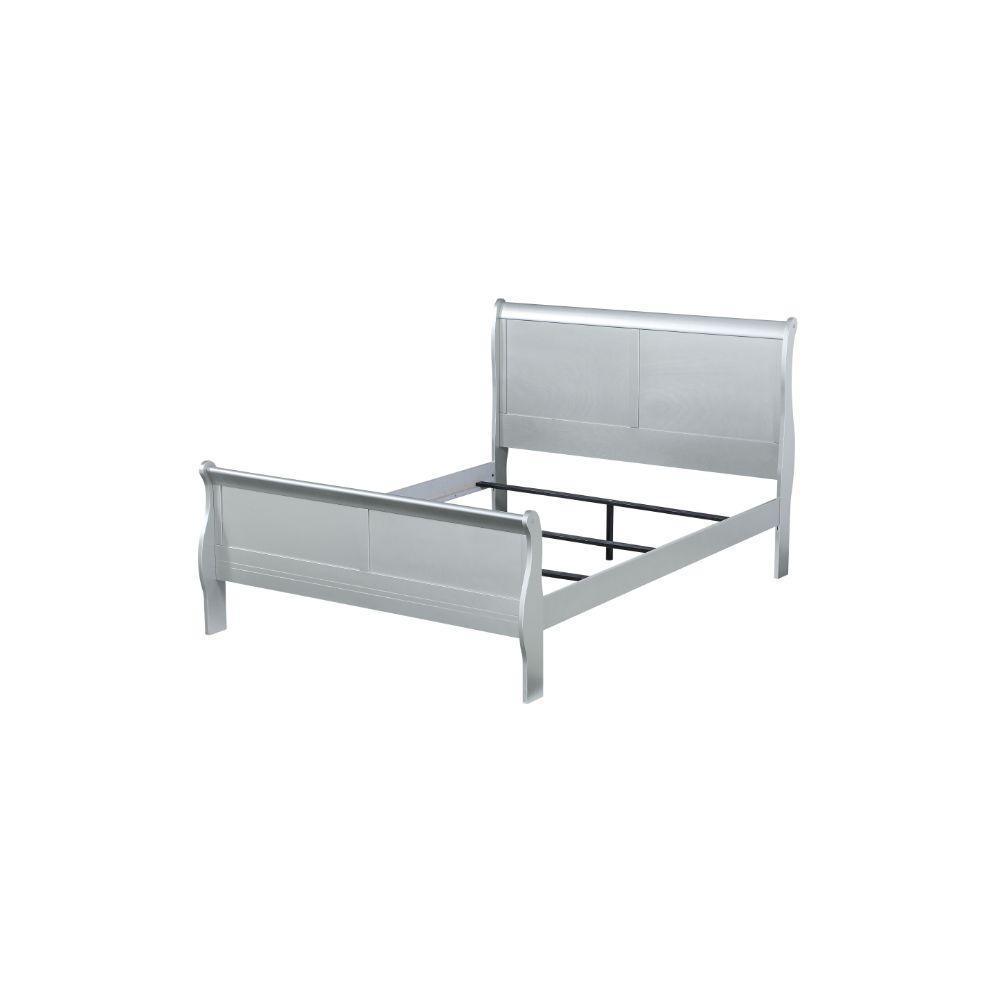 ACME Louis Philippe Queen Bed, Platinum 26730Q FredCo