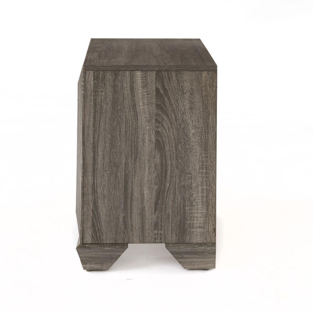 ACME Lyndon Nightstand, Weathered Gray Grain FredCo
