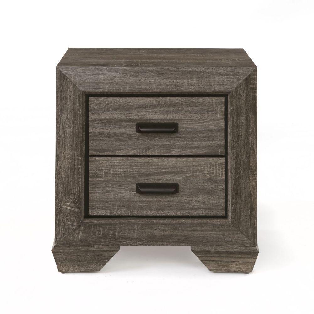 ACME Lyndon Nightstand, Weathered Gray Grain FredCo