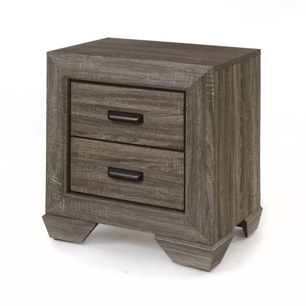 ACME Lyndon Nightstand, Weathered Gray Grain FredCo