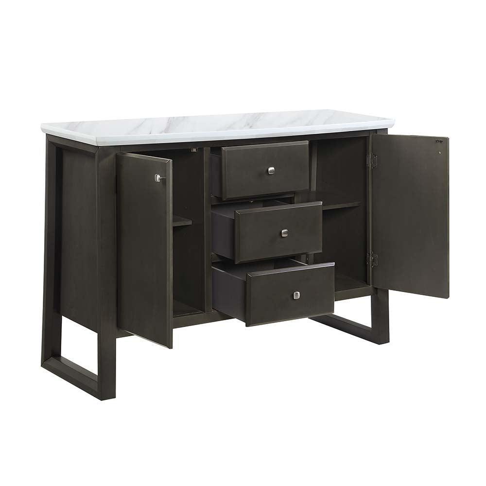 ACME Madan Server, Gray Oak Finish FredCo