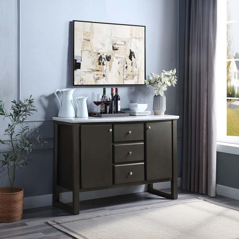 ACME Madan Server, Gray Oak Finish FredCo