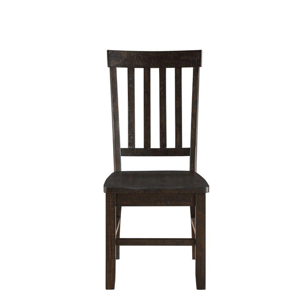 ACME Maisha Side Chair (Set-2), Rustic Walnut FredCo