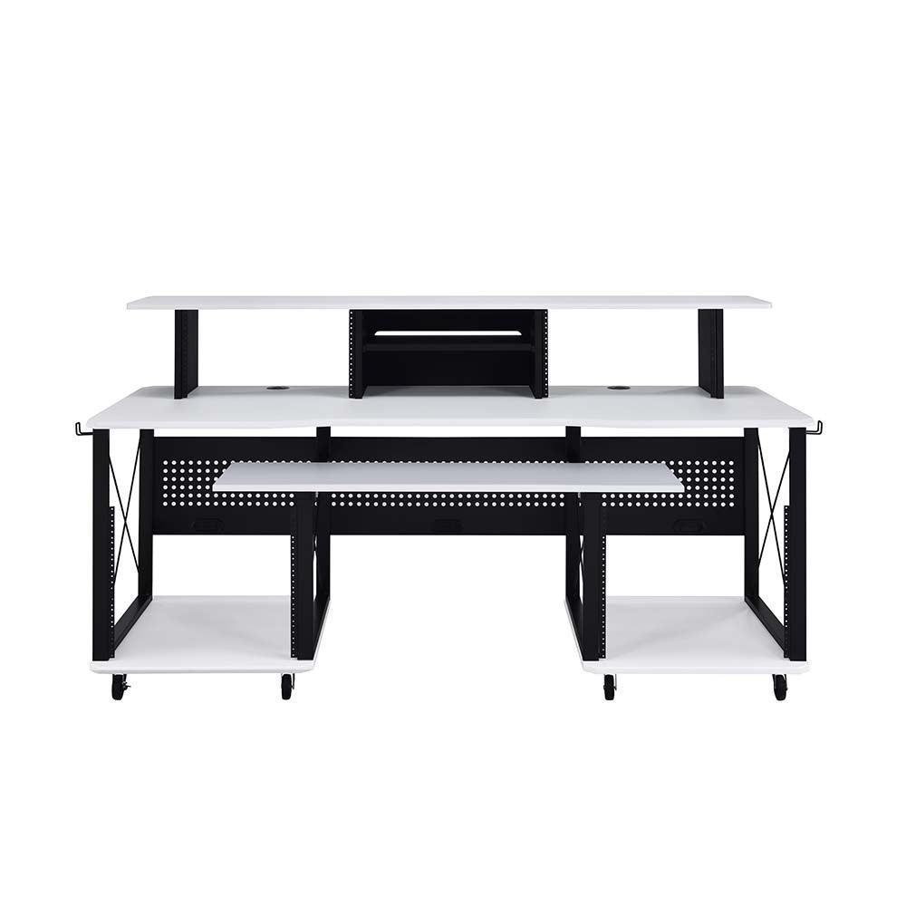 ACME Megara Music Desk, White & Black Finish FredCo