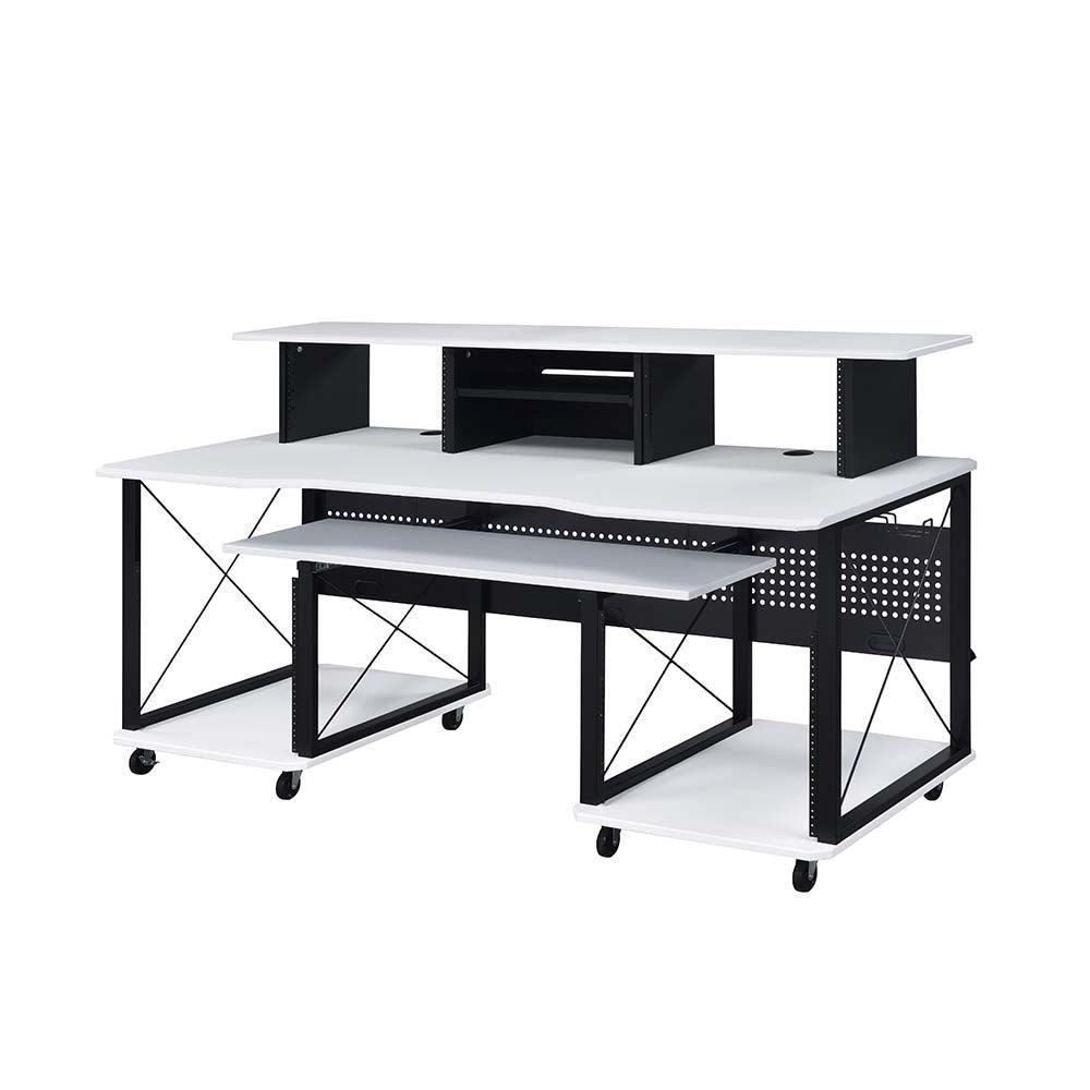 ACME Megara Music Desk, White & Black Finish FredCo