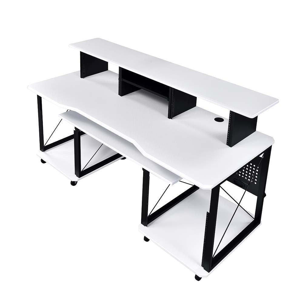 ACME Megara Music Desk, White & Black Finish FredCo