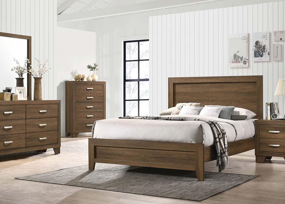 ACME Miquell Eastern King Bed, Oak FredCo