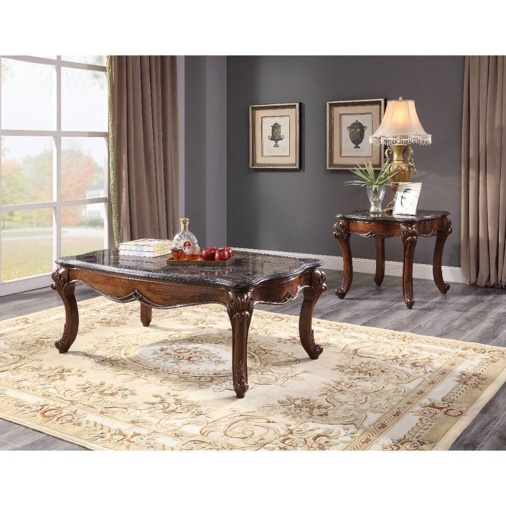 ACME Miyeon Coffee Table, Marble & Cherry FredCo