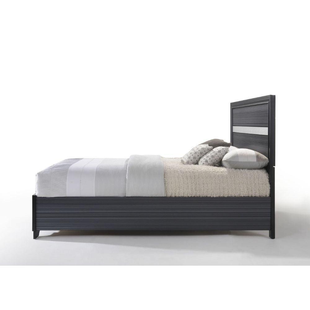 ACME Naima Queen Bed w/Storage, Black 25900Q FredCo