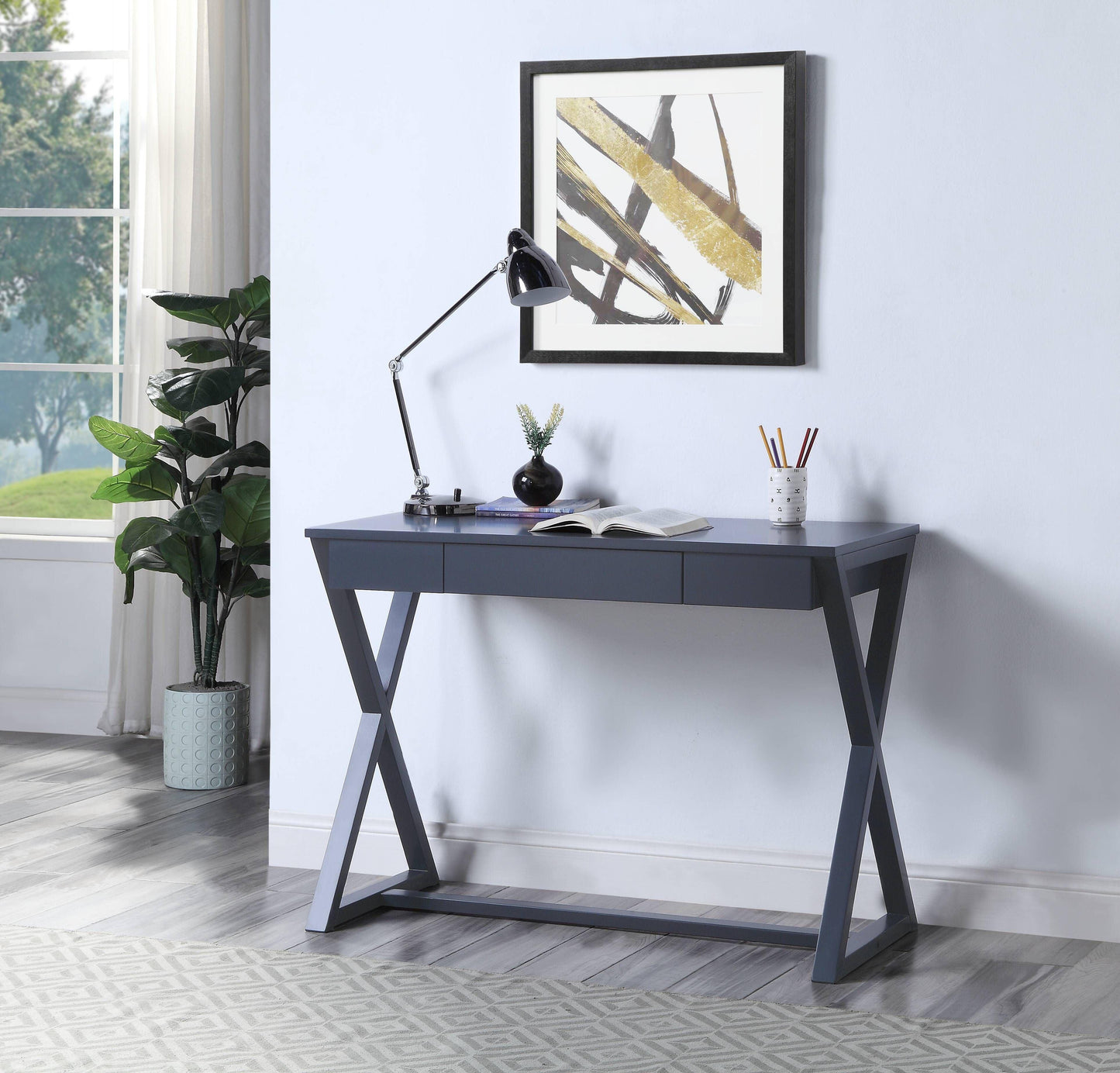ACME Nalo Console Table, Charcoal Finish FredCo