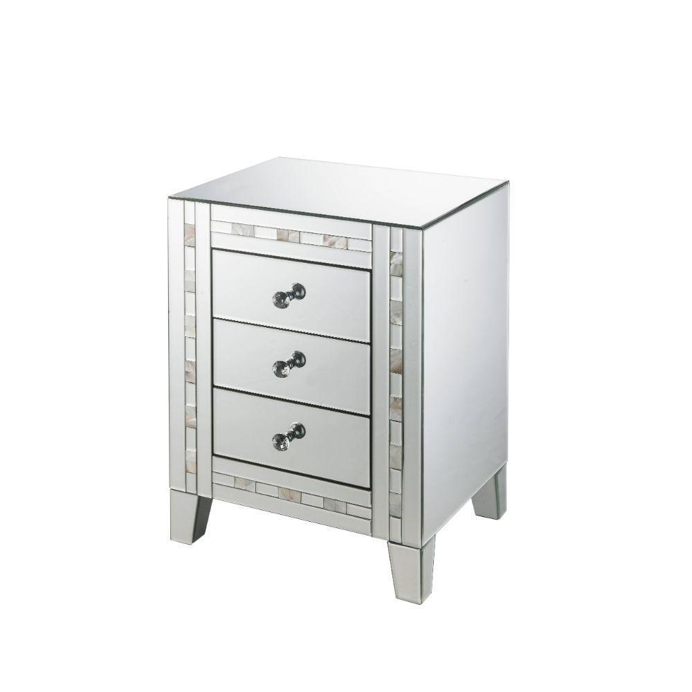 ACME Nasa Accent Table, Mirrored & Mother Pearl FredCo