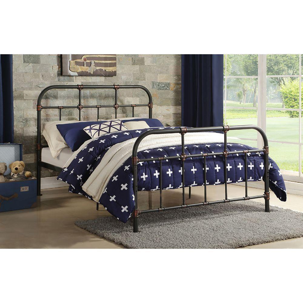 ACME Nicipolis Full Bed, Sandy Gray FredCo