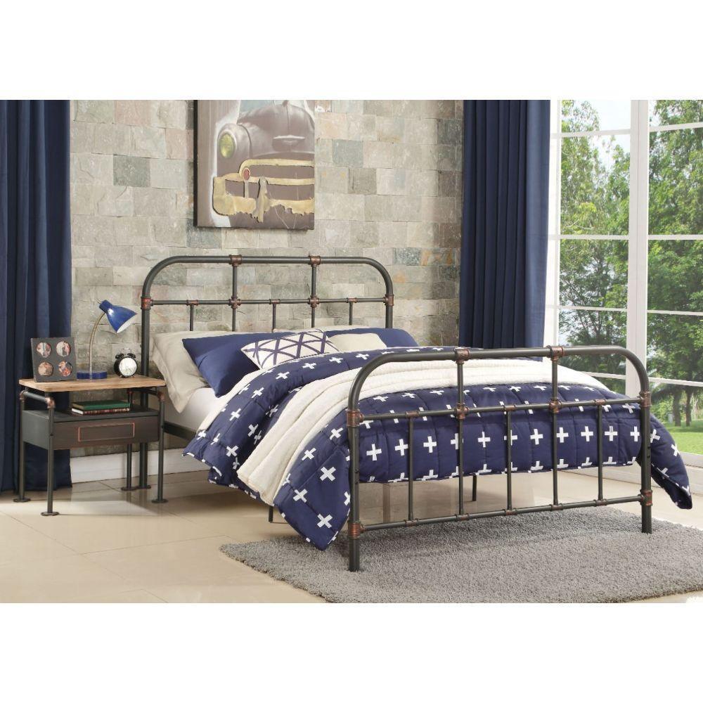 ACME Nicipolis Full Bed, Sandy Gray FredCo