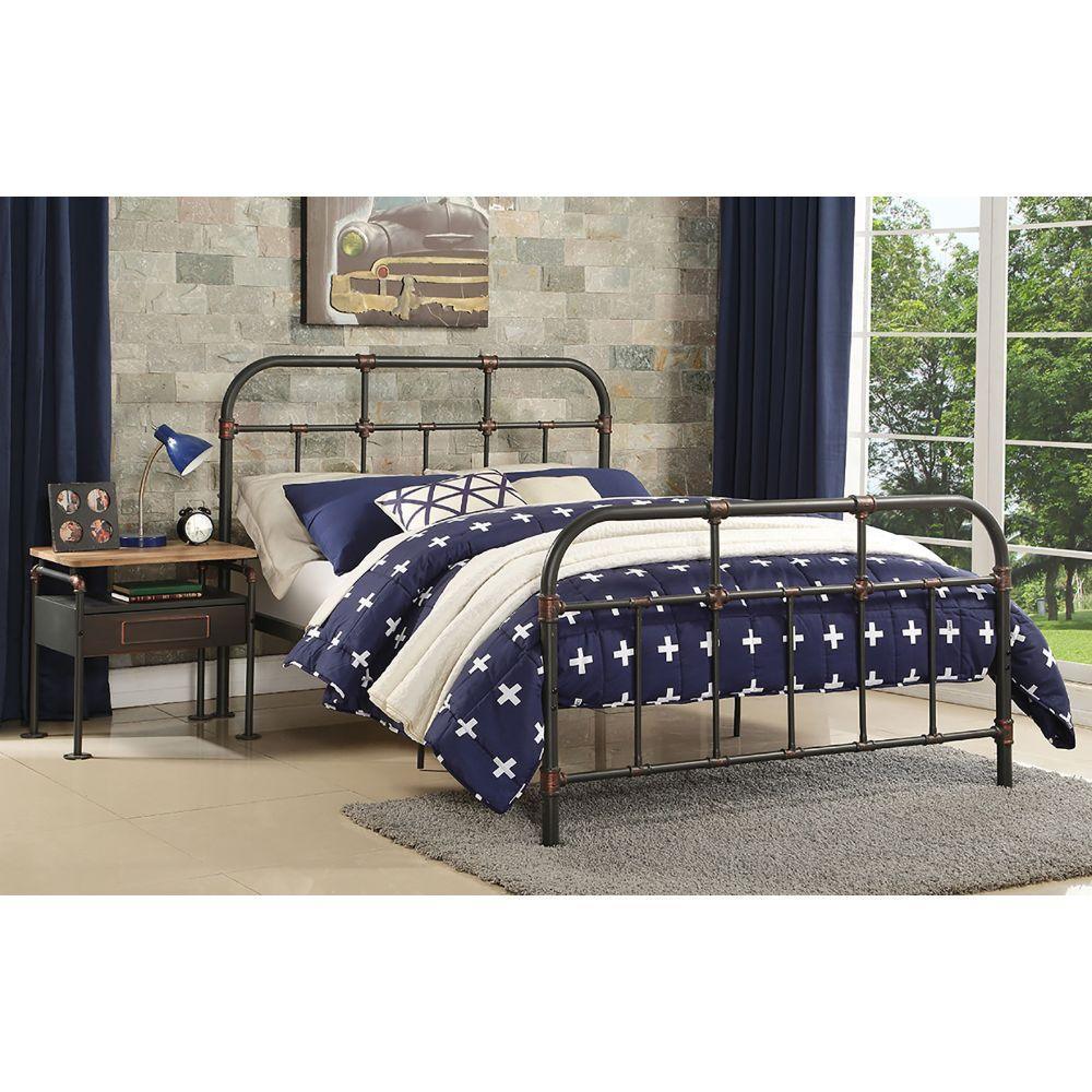 ACME Nicipolis Full Bed, Sandy Gray FredCo
