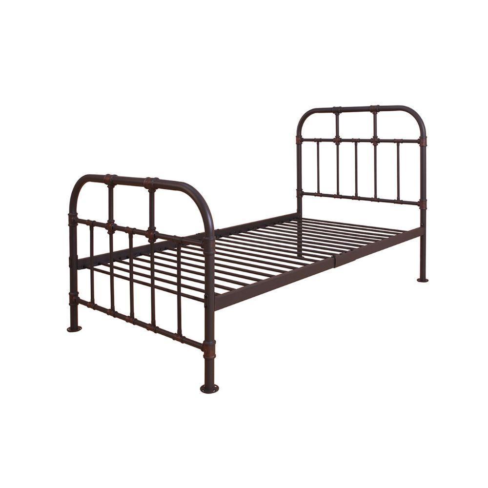 ACME Nicipolis Twin Bed, Sandy Gray FredCo