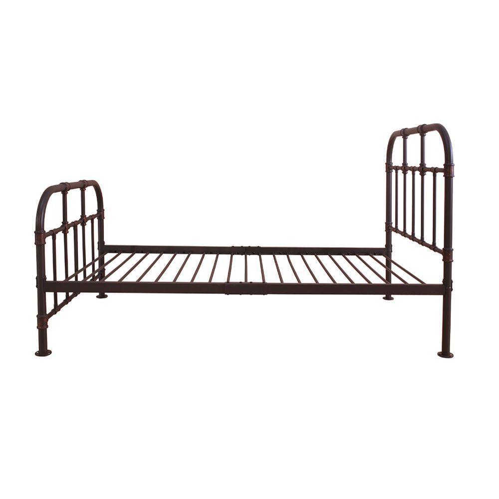 ACME Nicipolis Twin Bed, Sandy Gray FredCo