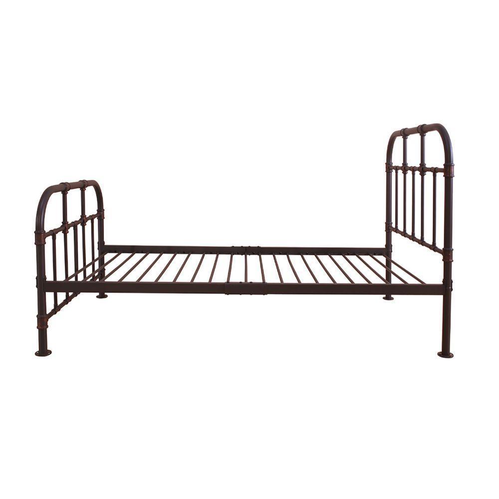 ACME Nicipolis Twin Bed, Sandy Gray FredCo