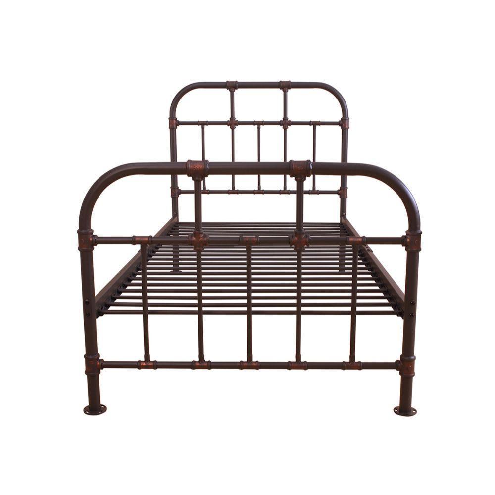 ACME Nicipolis Twin Bed, Sandy Gray FredCo