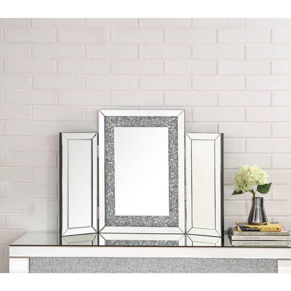 ACME Noralie Accent Decor, Mirrored & Faux Diamonds FredCo