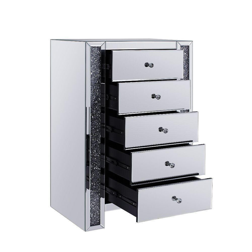 ACME Noralie Chest, Mirrored & Faux Gemstones FredCo