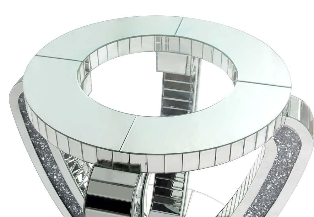 ACME Noralie Dining Table, Faux & Mirrored Diamond FredCo