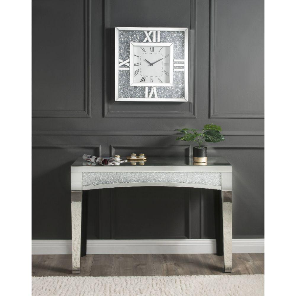 ACME Noralie Wall Clock, Mirrored & Faux Diamonds FredCo