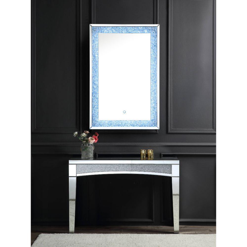 ACME Noralie Wall Decor w/LED, Mirrored & Faux Diamonds FredCo