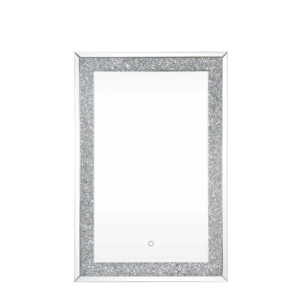 ACME Noralie Wall Decor w/LED, Mirrored & Faux Diamonds FredCo