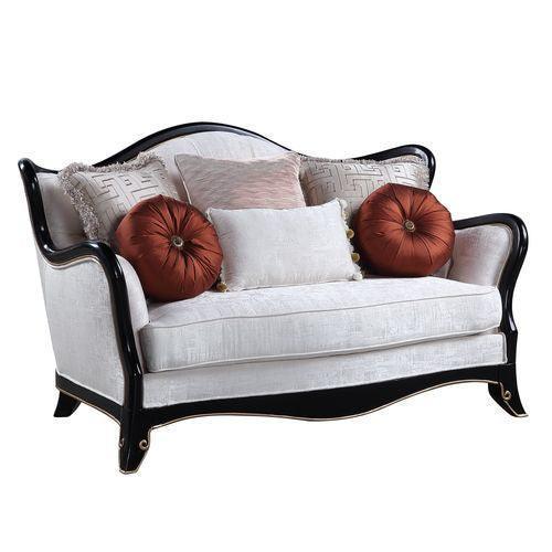 ACME Nurmive Loveseat w/6Pillows, Beige Fabric FredCo