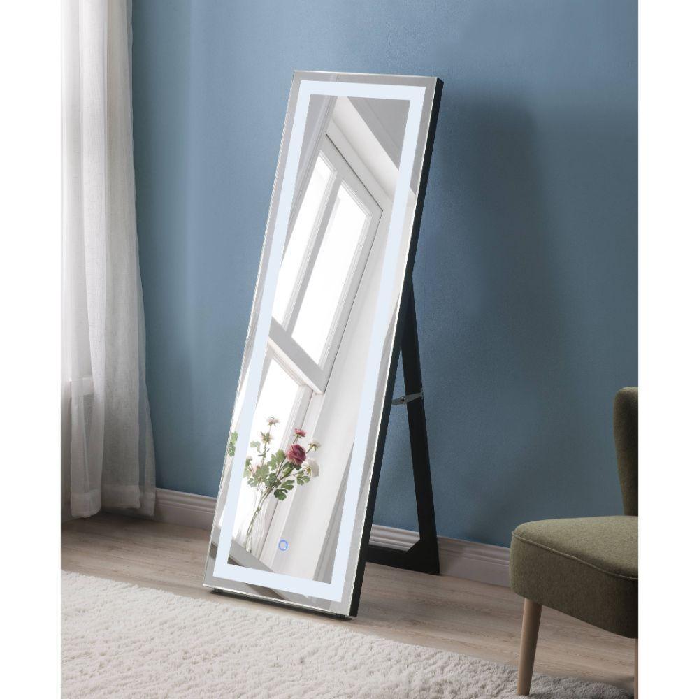 ACME Nyoka Floor Mirror w/LED, Mirrored FredCo