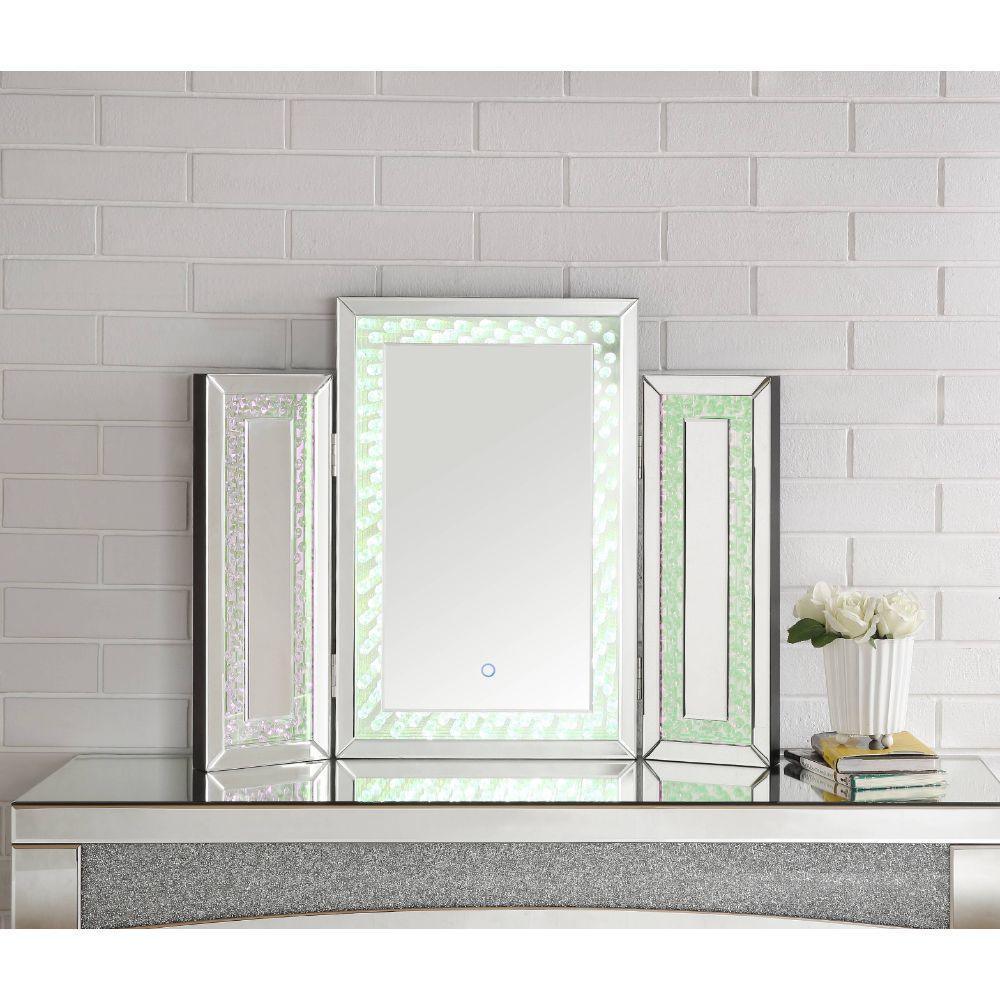 ACME Nysa Accent Decor w/LED, Mirrored & Faux Crystals FredCo