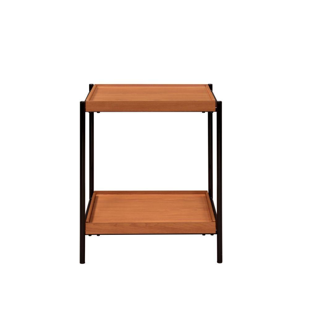 ACME Oaken End Table, Honey Oak & Black FredCo