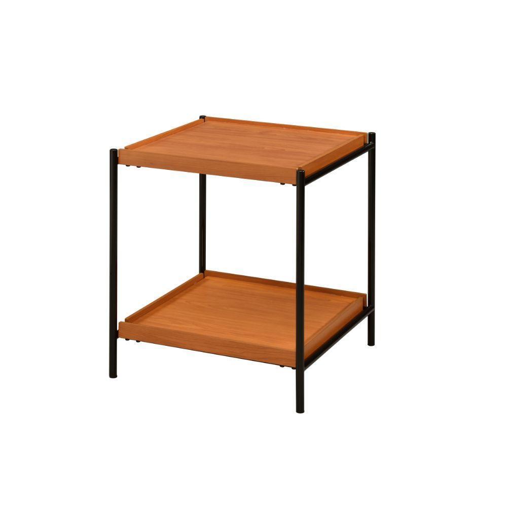 ACME Oaken End Table, Honey Oak & Black FredCo
