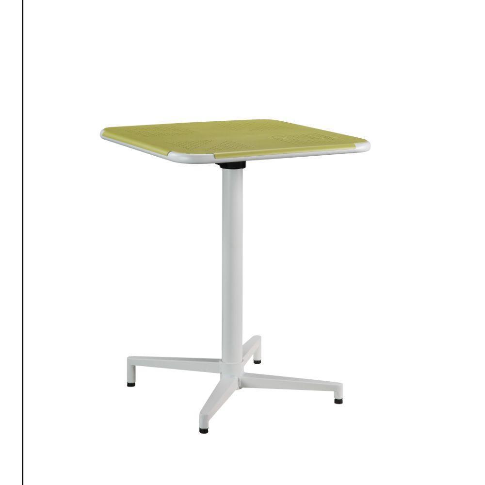 ACME Olson Folding Table, Yellow & White FredCo