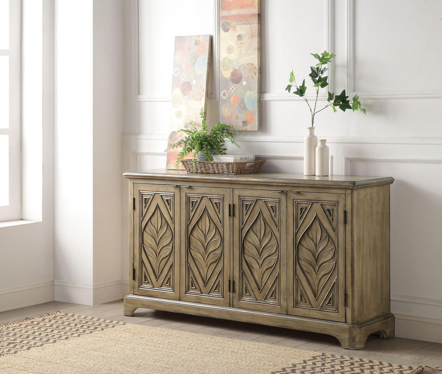 ACME Orana Console Table, Oak Finish FredCo