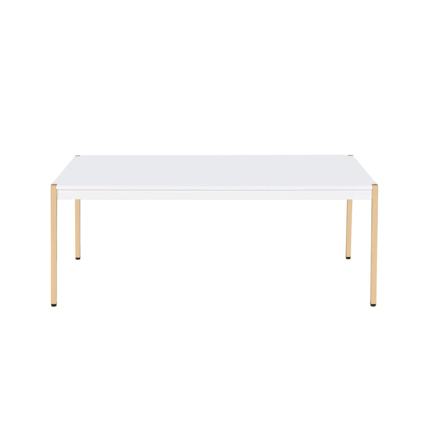 ACME Otrac Coffee Table, White & Gold Finish FredCo
