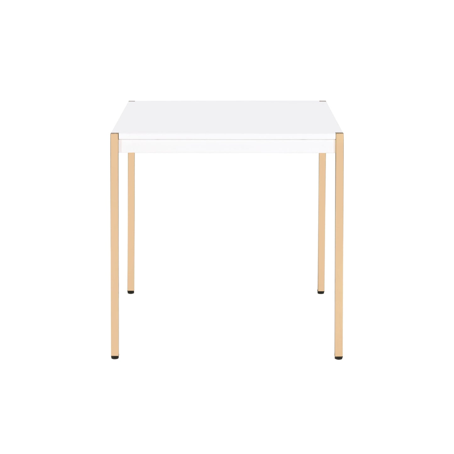 ACME Otrac End Table, White & Gold Finish FredCo