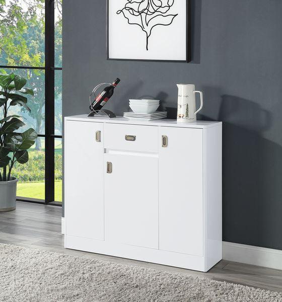 ACME Pagan Server, White High Gloss Finish FredCo