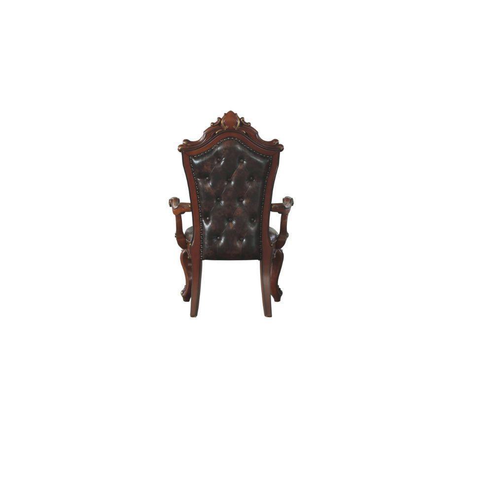 ACME Picardy Arm Chair (Set-2), Honey Oak & PU FredCo