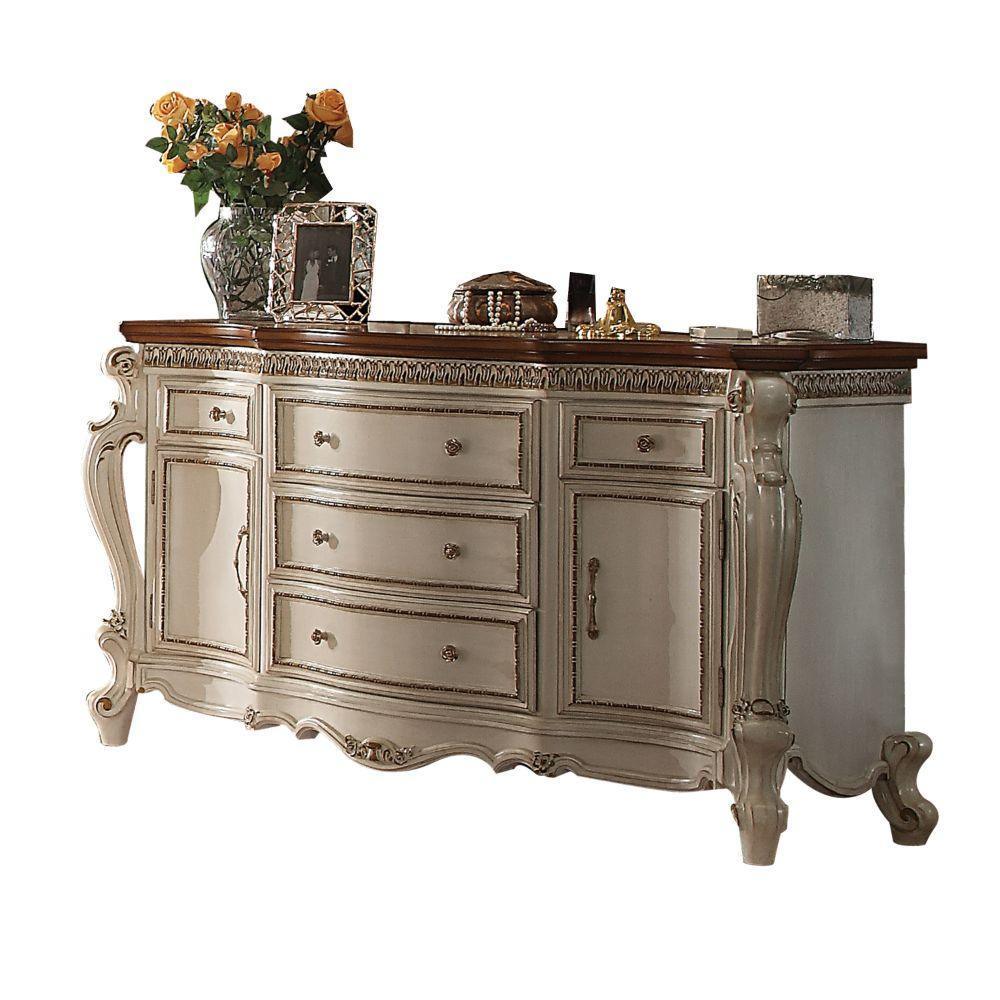 ACME Picardy Dresser, Antique Pearl & Cherry Oak FredCo
